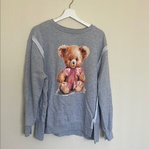 Gray Teddy Bear Sweatshirt